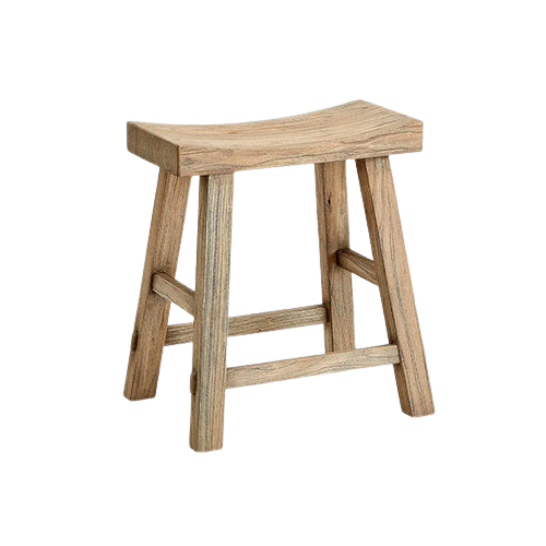 taburete de baño de madera